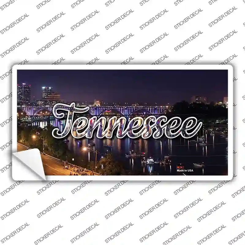 LP-11631s-S Tennessee Bridge Lights State Novelty Sticker Decal, Small