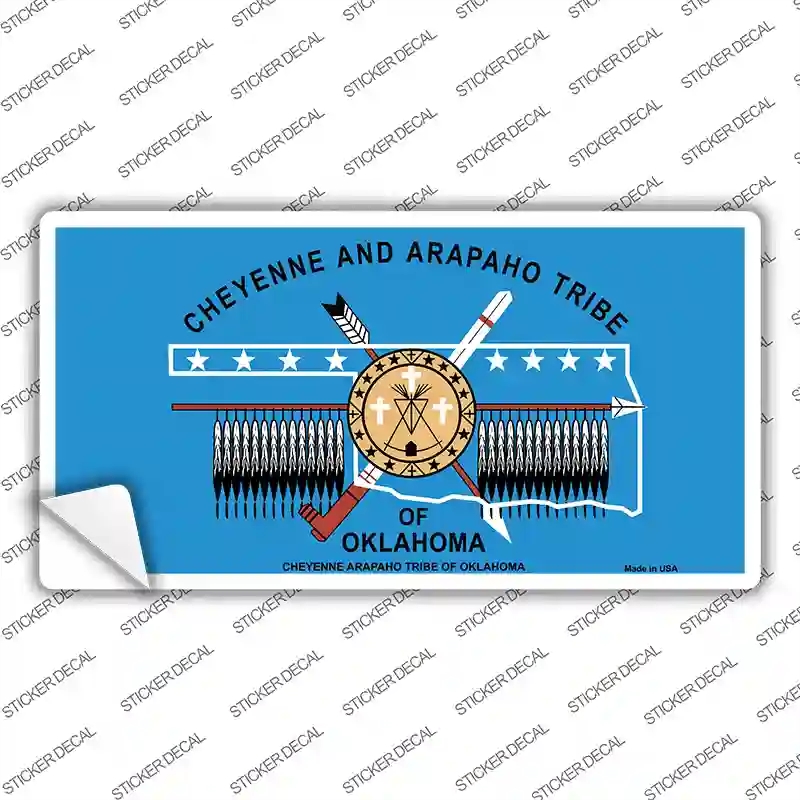 LP-1869s-XL Cheyenne Arapaho Flag Novelty Sticker Decal, Extra Large