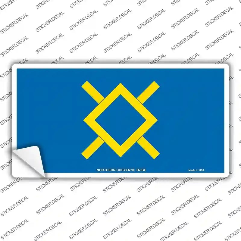 LP-1877s-XL Northern Cheyenne Flag Novelty Sticker Decal, Extra Large
