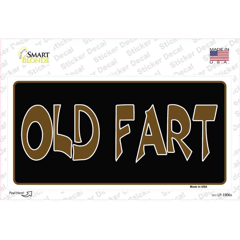 LP-1906s-M Old Fart Novelty Sticker Decal, Medium