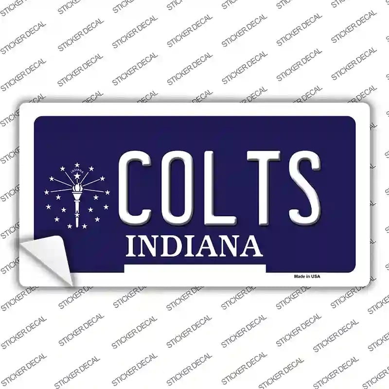 LP-2043s-S Colts Indiana Background Novelty Sticker Decal, Small
