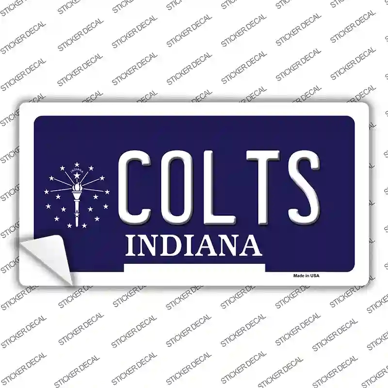 LP-2043s-XL Colts Indiana Background Novelty Sticker Decal, Extra Large