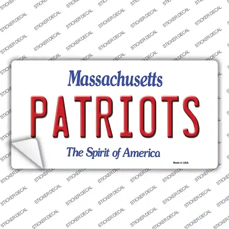 LP-2046s-XL Patriots Massachusetts State Novelty Sticker Decal, Extra Large