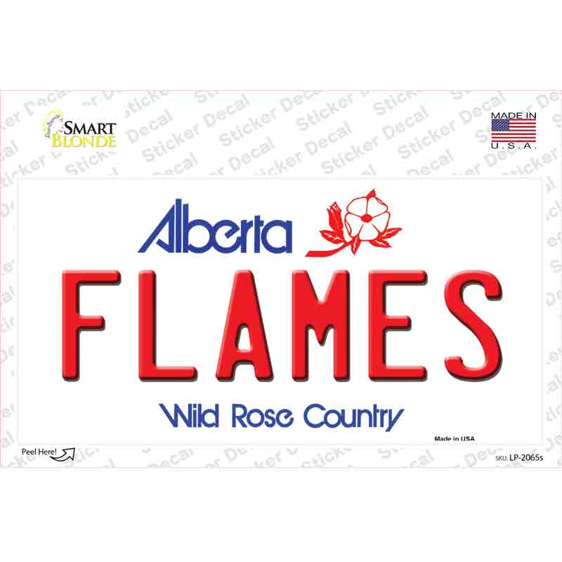 LP-2065s-M Flames Alberta Canada Province Novelty Sticker Decal, Medium