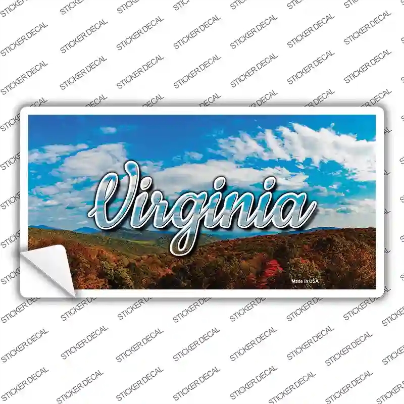 LP-11636s-L Virginia Mountain Range State Novelty Sticker Decal, Large