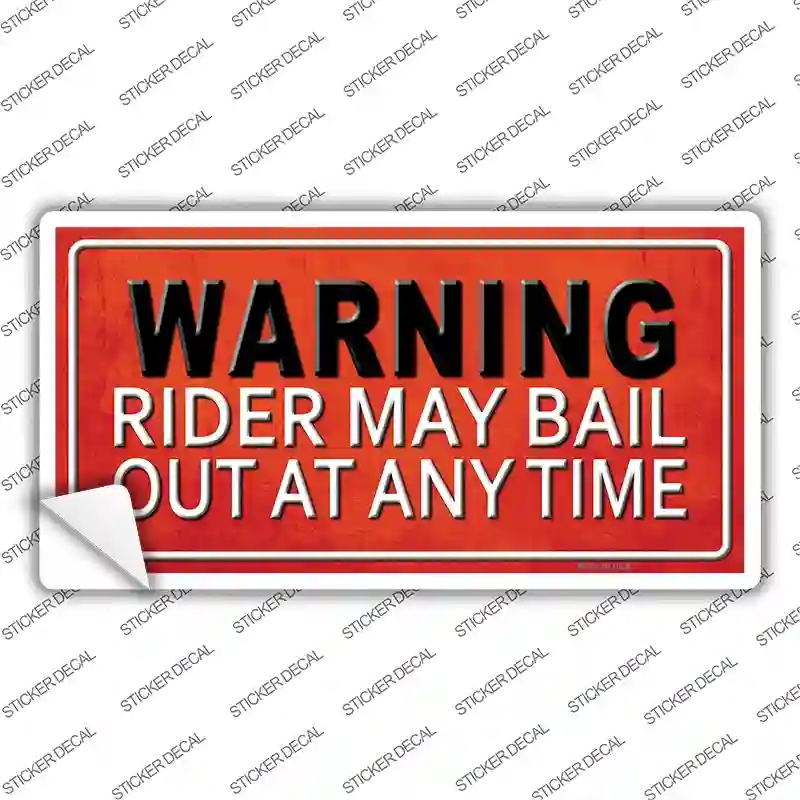 LP-11662s-XL Rider May Bail Novelty Sticker Decal, Extra Large