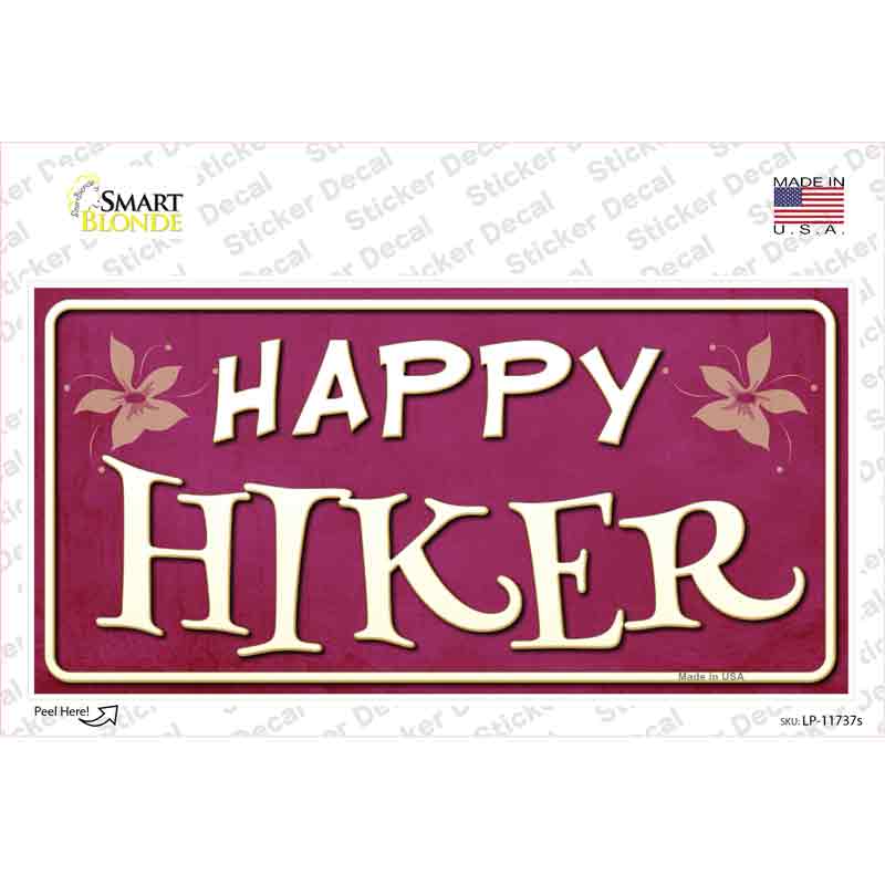 LP-11737s-M Happy Hiker Novelty Sticker Decal, Medium