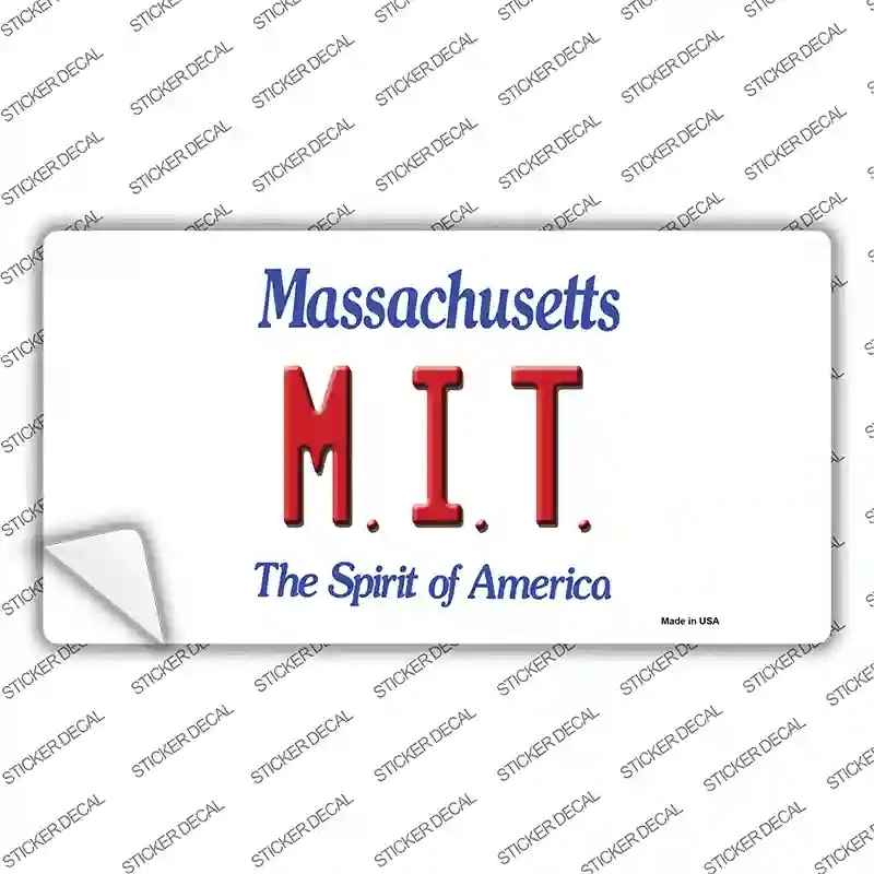 LP-11741s-L MIT Massachusetts State Novelty Sticker Decal, Large