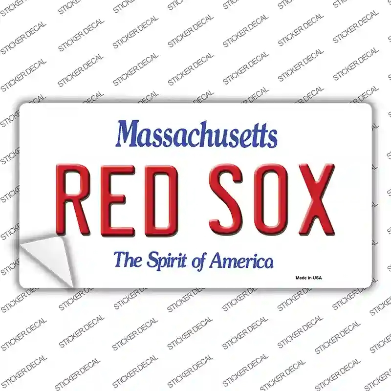 LP-2090s-L Red Sox Massachusetts State Novelty Sticker Decal, Large