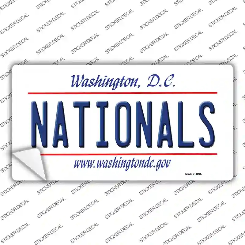 LP-2091s-S Nationals Washington DC State Novelty Sticker Decal, Small
