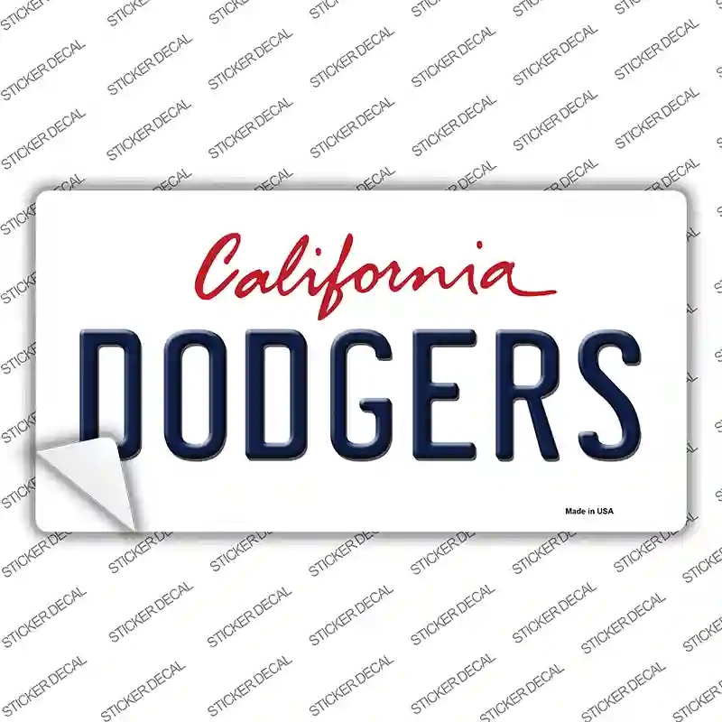LP-2095s-L Dodgers California State Novelty Sticker Decal, Large