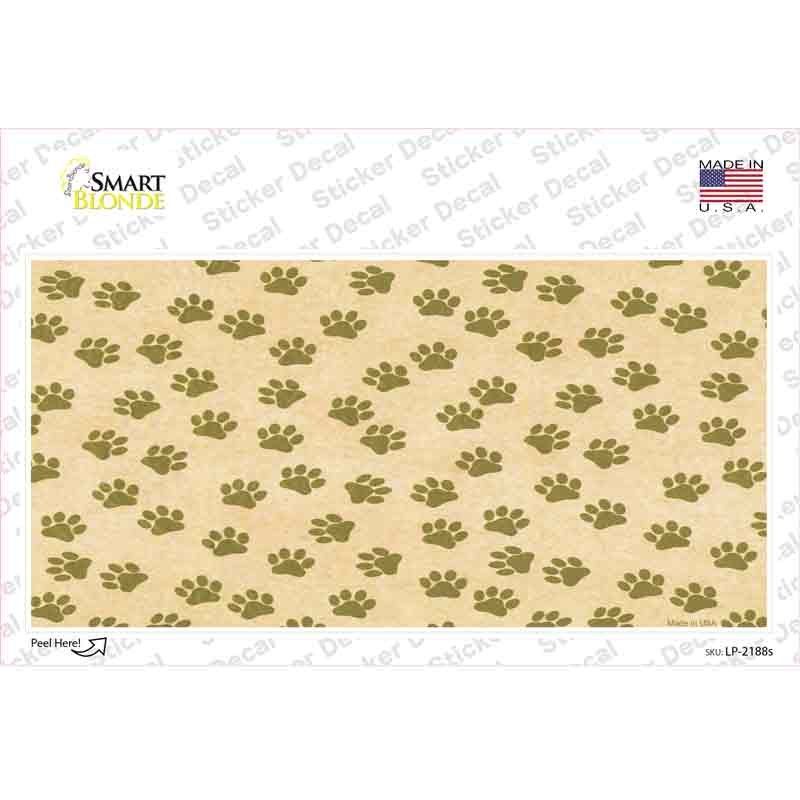 LP-2188s-M Paws Novelty Sticker Decal, Medium