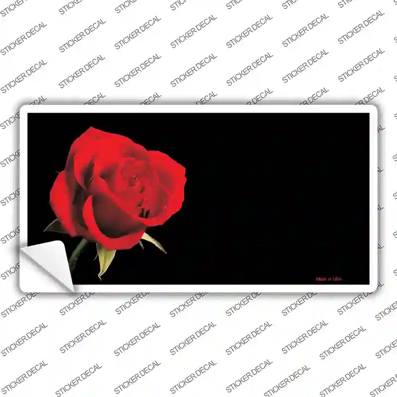 LP-1342s-S Rose Offset Novelty Sticker Decal, Small