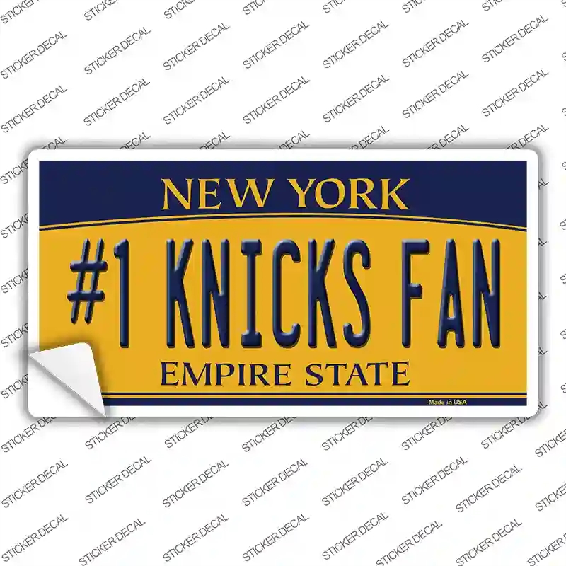LP-13460s-L Number 1 Knicks Fan Novelty Sticker Decal, Large
