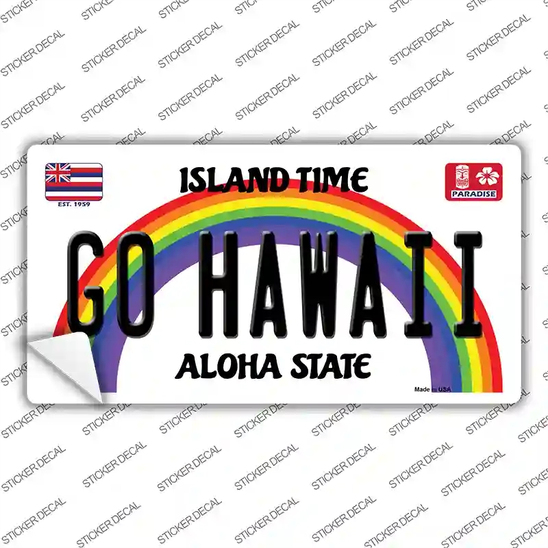 LP-12729s-S Go Hawaii Novelty Sticker Decal, Small