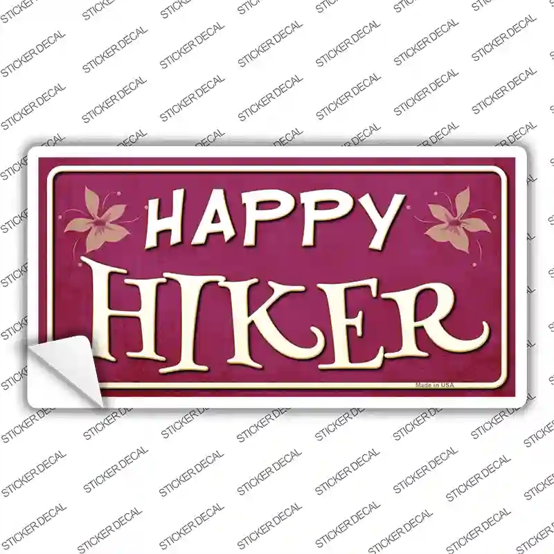 LP-11737s-S Happy Hiker Novelty Sticker Decal, Small