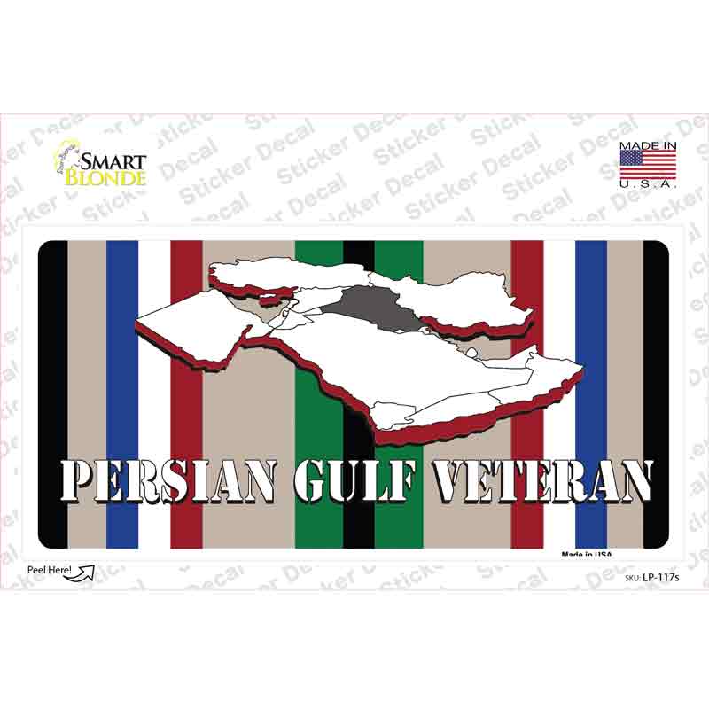 LP-117s-M Persian Gulf Veteran Novelty Sticker Decal, Medium