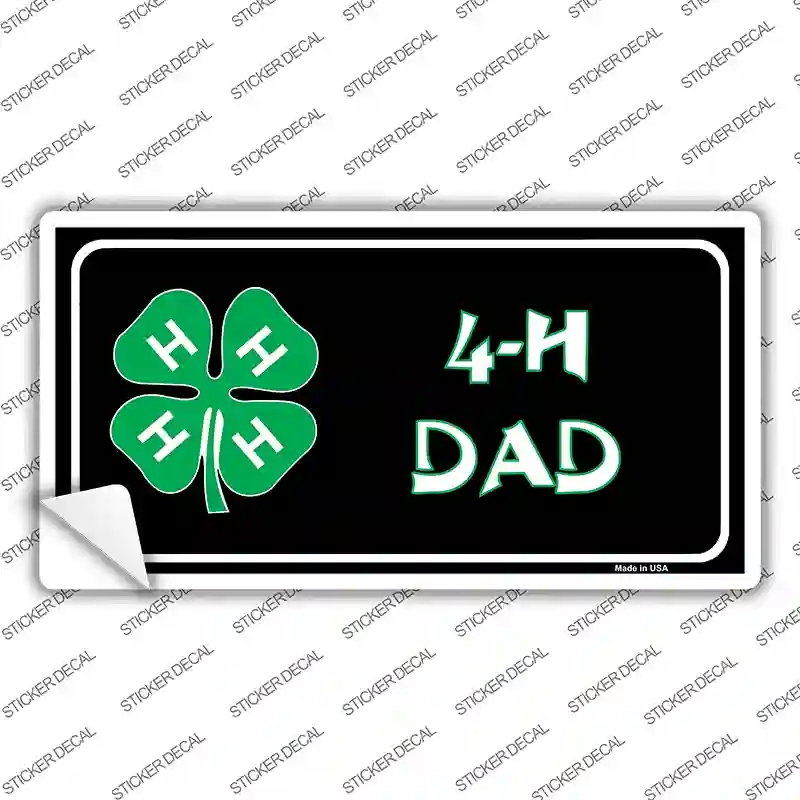 LP-4228s-S 4-H Dad Novelty Sticker Decal, Small