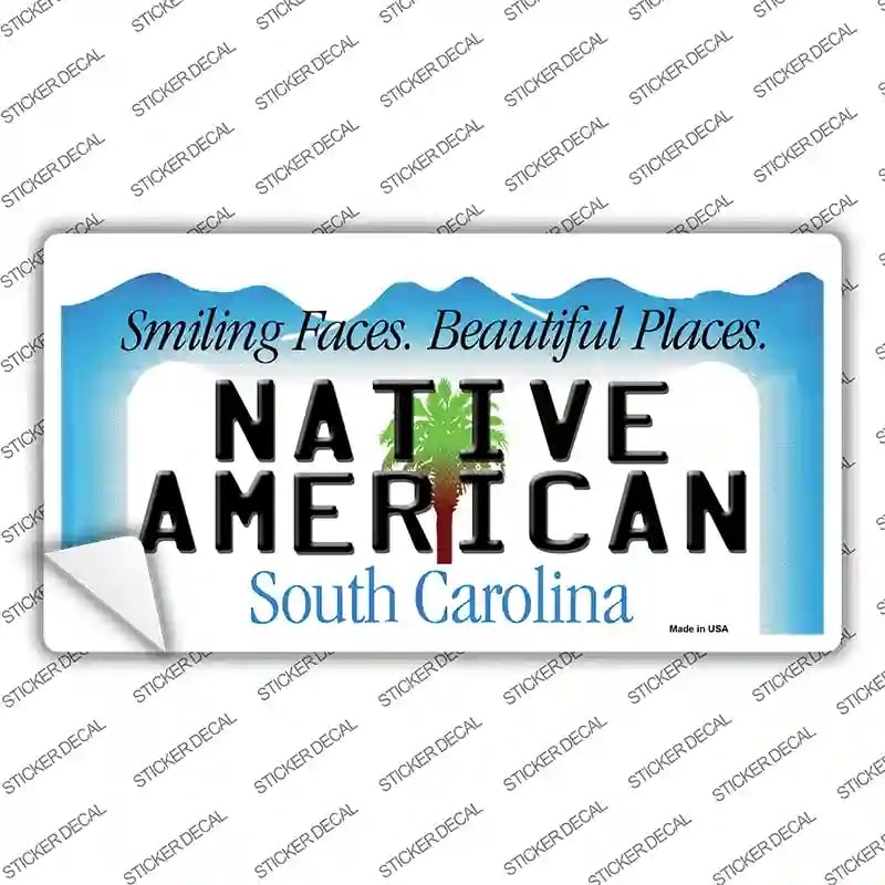 LP-4265s-S Native American South Carolina Novelty Sticker Decal, Small