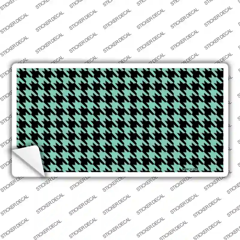 LP-4573s-XL Mint Black Houndstooth Novelty Sticker Decal, Extra Large