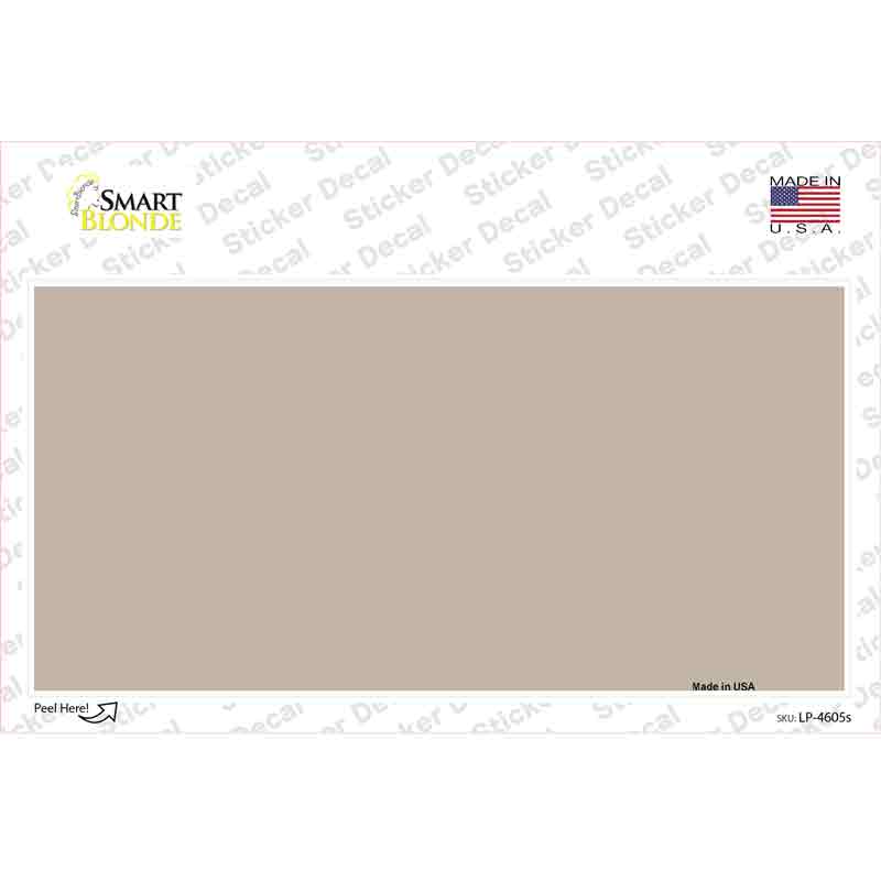 LP-4605s-M Tan Solid Novelty Sticker Decal, Medium