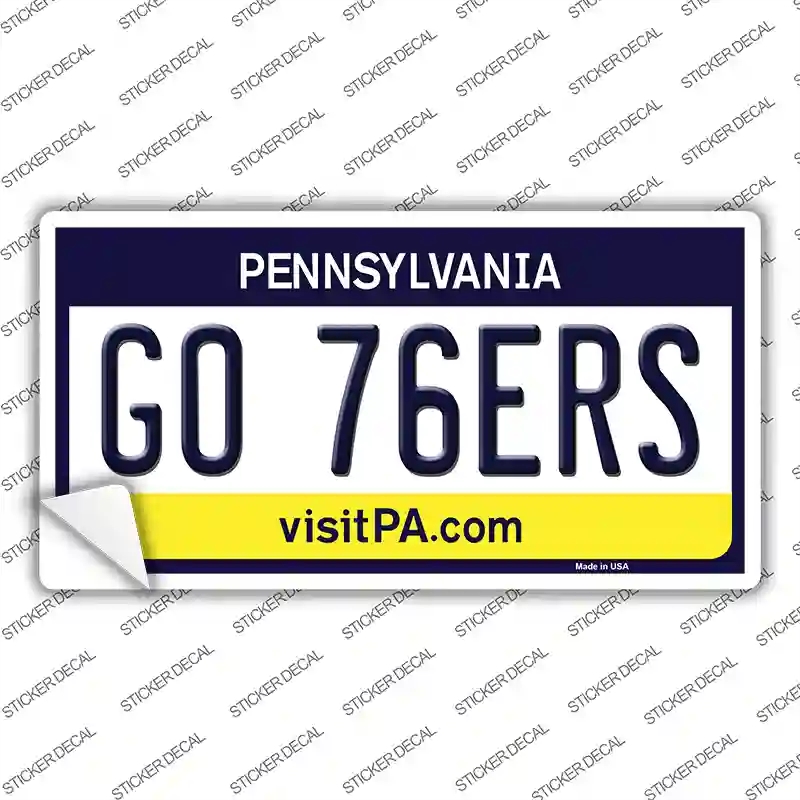 LP-13497s-XL Go 76ers Novelty Sticker Decal, Extra Large