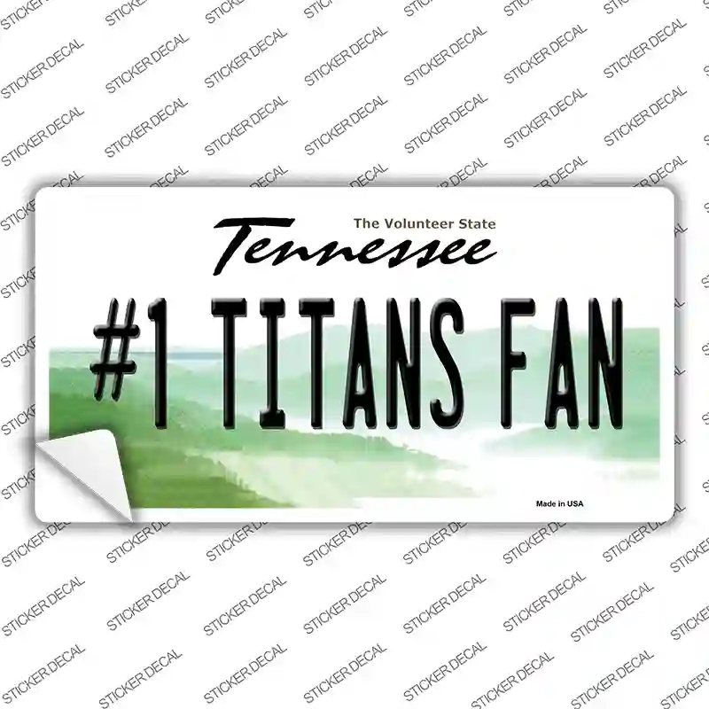 LP-13504s-S Number 1 Titans Fan Novelty Sticker Decal, Small