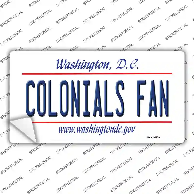 LP-13134s-XL Colonials Fan Novelty Sticker Decal, Extra Large