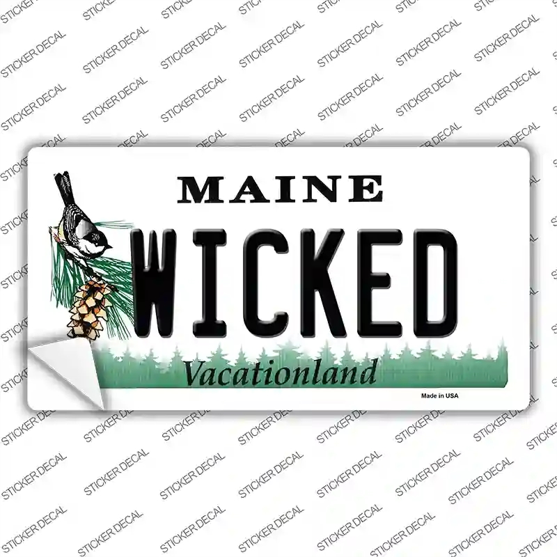 LP-13148s-XL Wicked Maine Novelty Sticker Decal, Extra Large