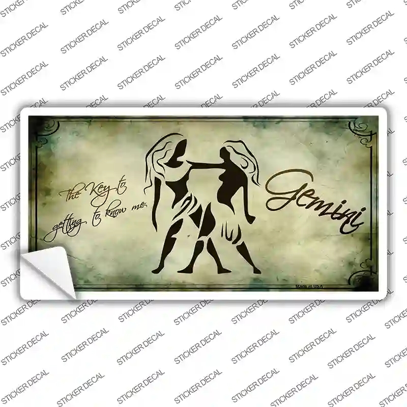 LP-1330s-L Gemini Zodiac Novelty Sticker Decal, Large