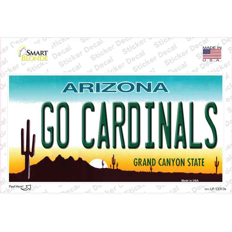LP-13313s-M Go Cardinals Novelty Sticker Decal, Medium