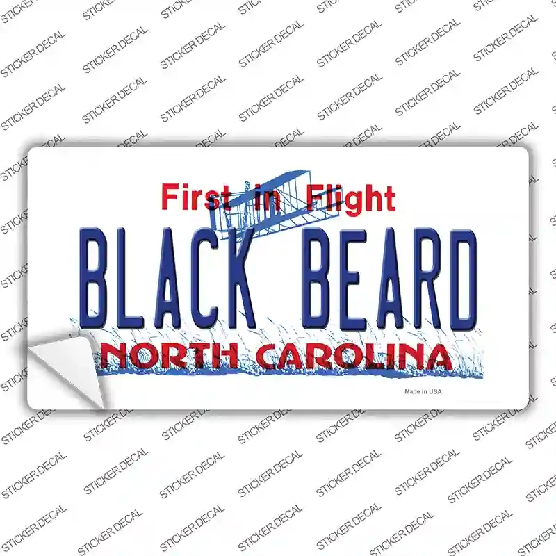 LP-11829s-XL Black Beard North Carolina Novelty Sticker Decal, Extra Large