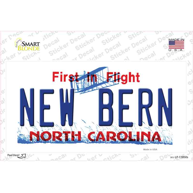 LP-11850s-M   Bern North Carolina Novelty Sticker Decal, Medium