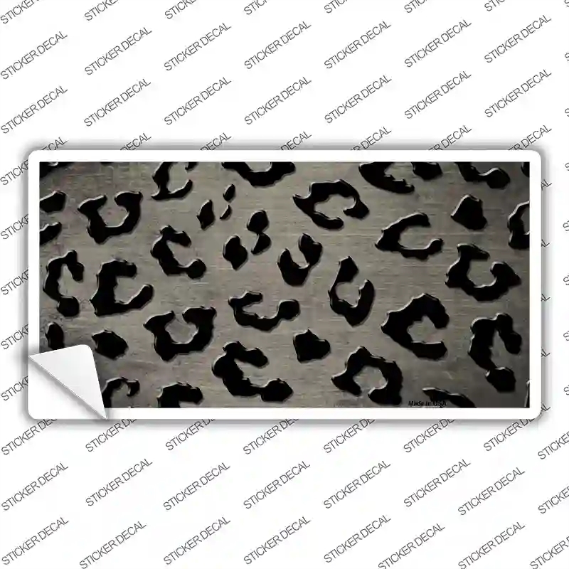 LP-7344s-L Tan Black Cheetah Oil Rubbed Novelty Sticker Decal, Large
