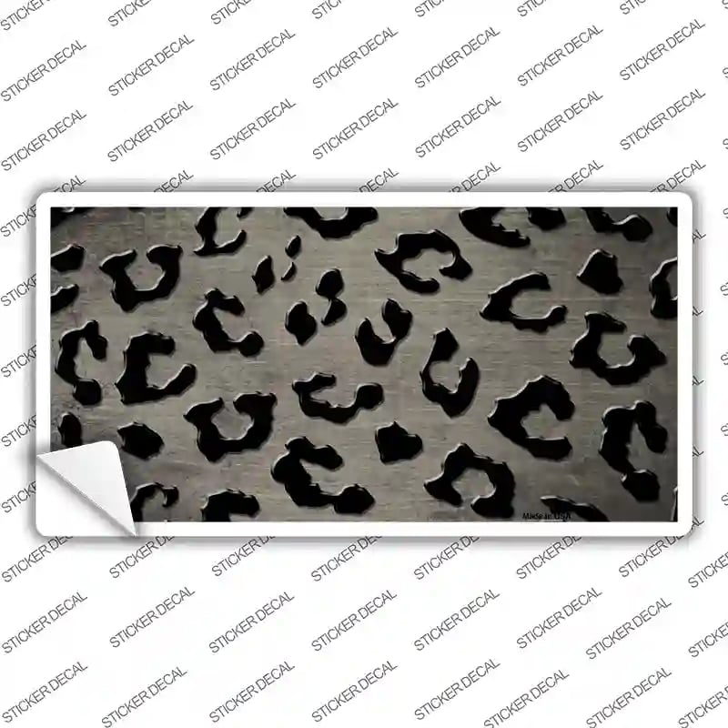 LP-7344s-S Tan Black Cheetah Oil Rubbed Novelty Sticker Decal, Small