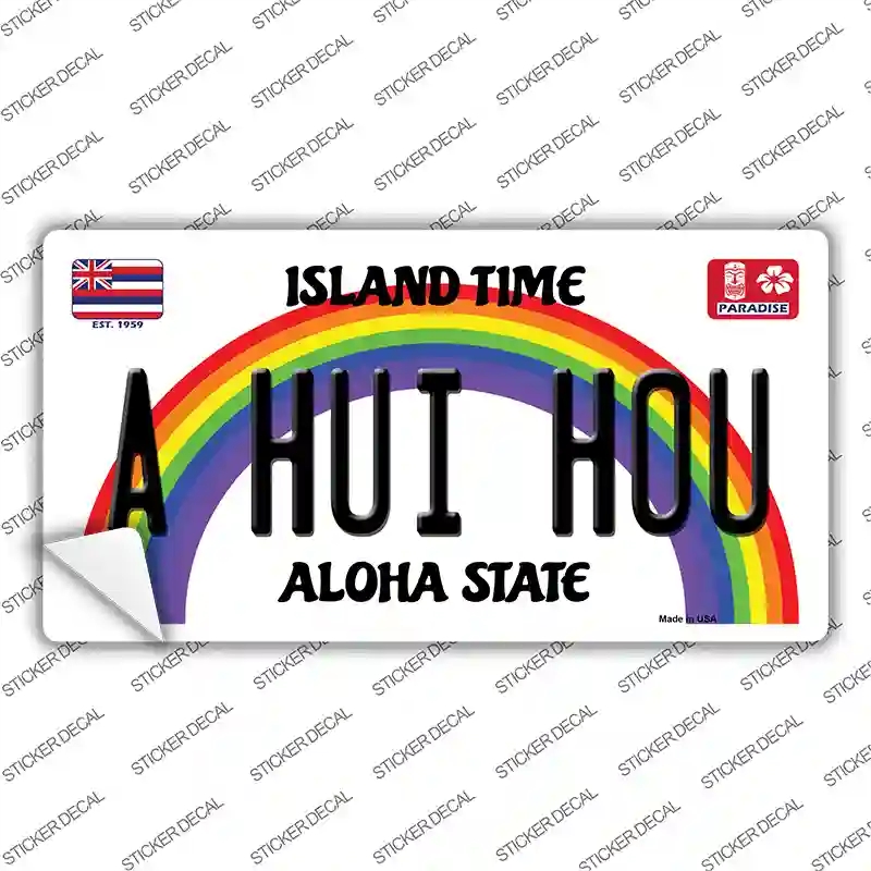 LP-12578s-XL A Hui Hou Hawaii Novelty Sticker Decal, Extra Large