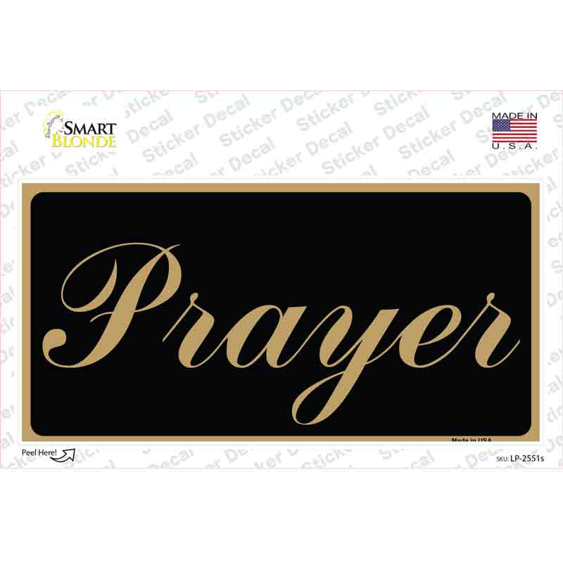 LP-2551s-M Prayer Novelty Sticker Decal, Medium