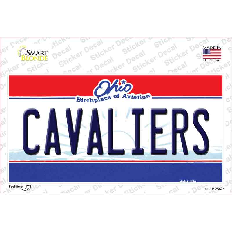 LP-2567s-M Cavaliers Ohio State Novelty Sticker Decal, Medium