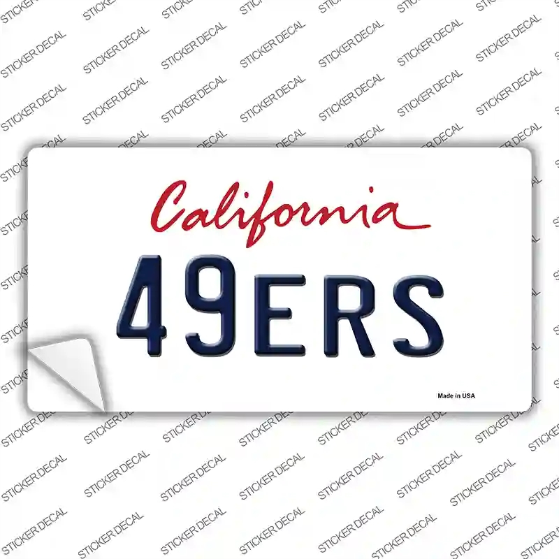 LP-2034s-S 49ERS California State Novelty Sticker Decal, Small