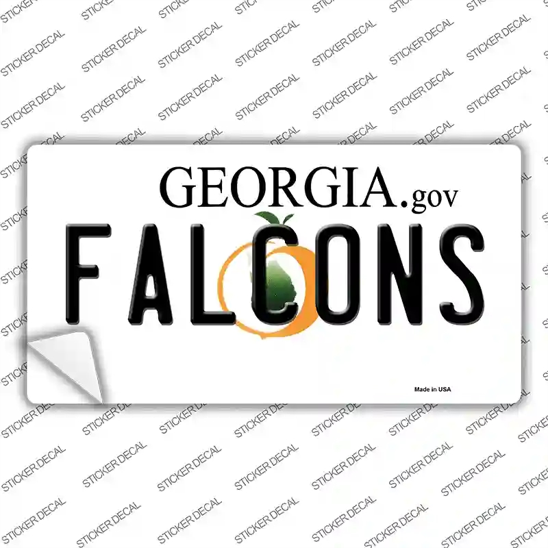 LP-2041s-S Falcons Georgia State Novelty Sticker Decal, Small