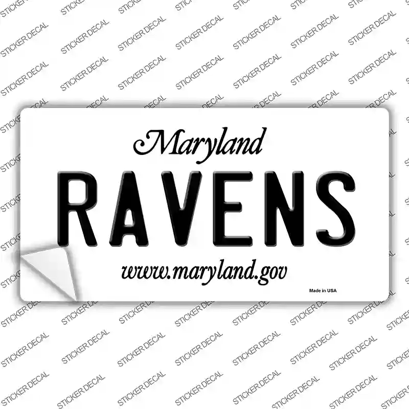 LP-2045s-L Ravens Maryland State Novelty Sticker Decal, Large