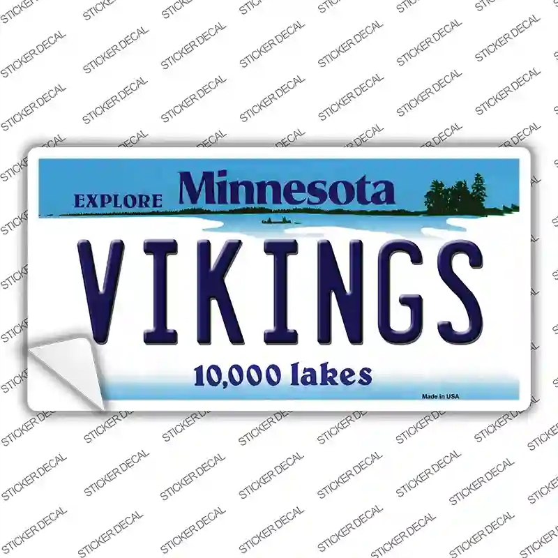 LP-2048s-L Vikings Minnesota State Novelty Sticker Decal, Large