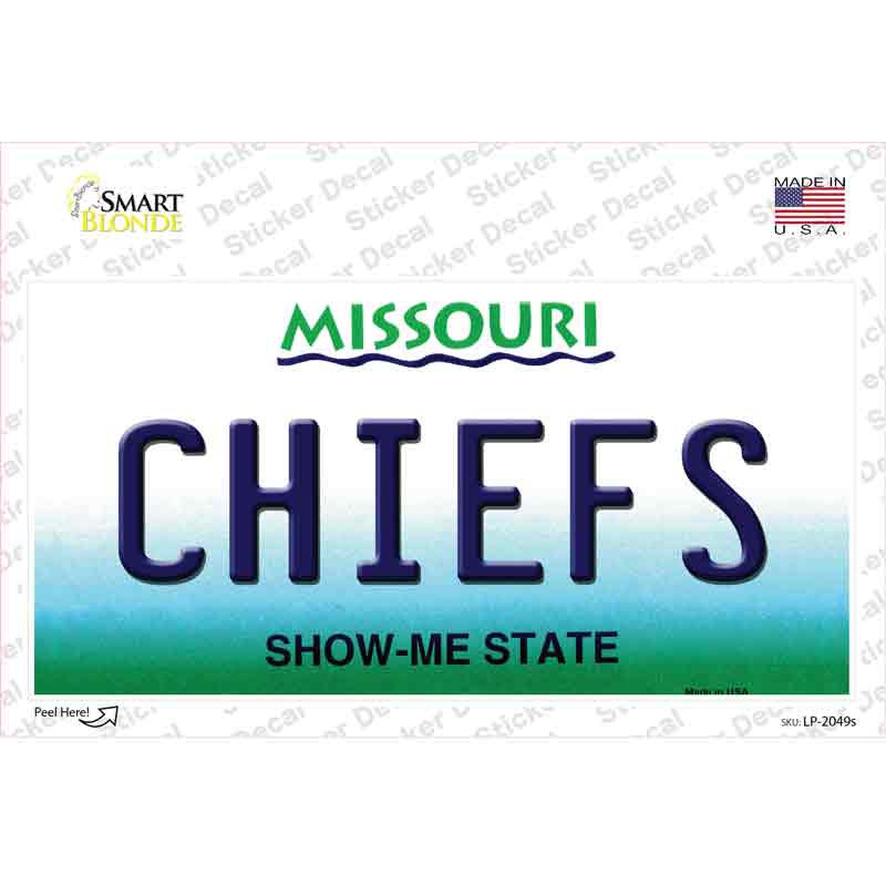 LP-2049s-M Chiefs Missouri State Novelty Sticker Decal, Medium