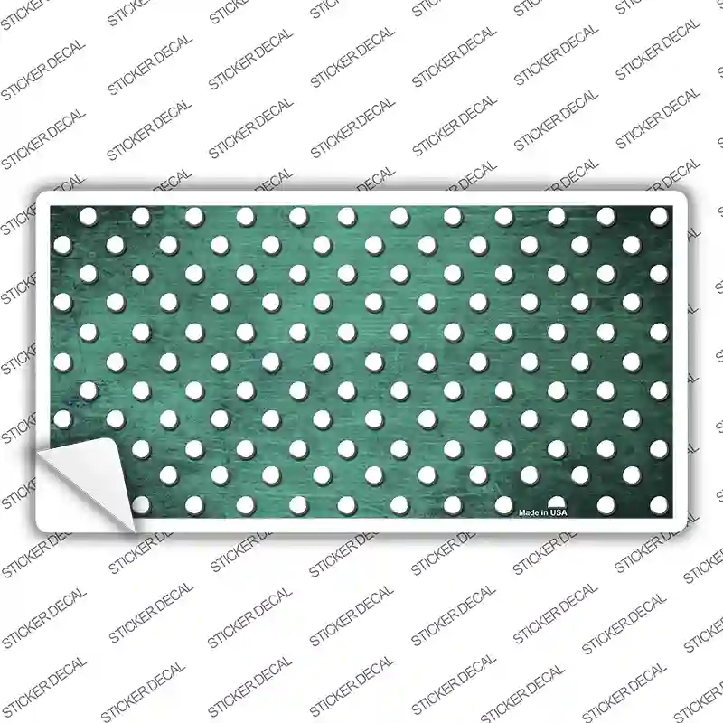 LP-7391s-L Mint White Small Dots Oil Rubbed Novelty Sticker Decal, Large