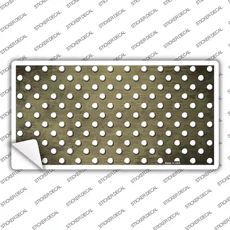 LP-7390s-S Gold White Small Dots Oil Rubbed Novelty Sticker Decal, Small