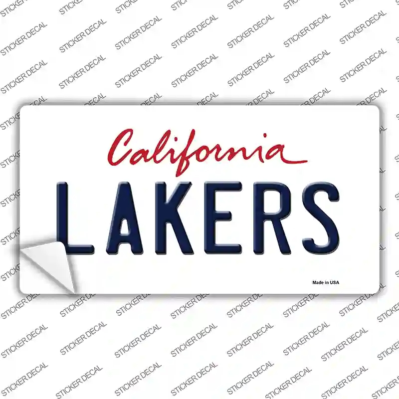 LP-2575s-XL Lakers California State Novelty Sticker Decal, Extra Large