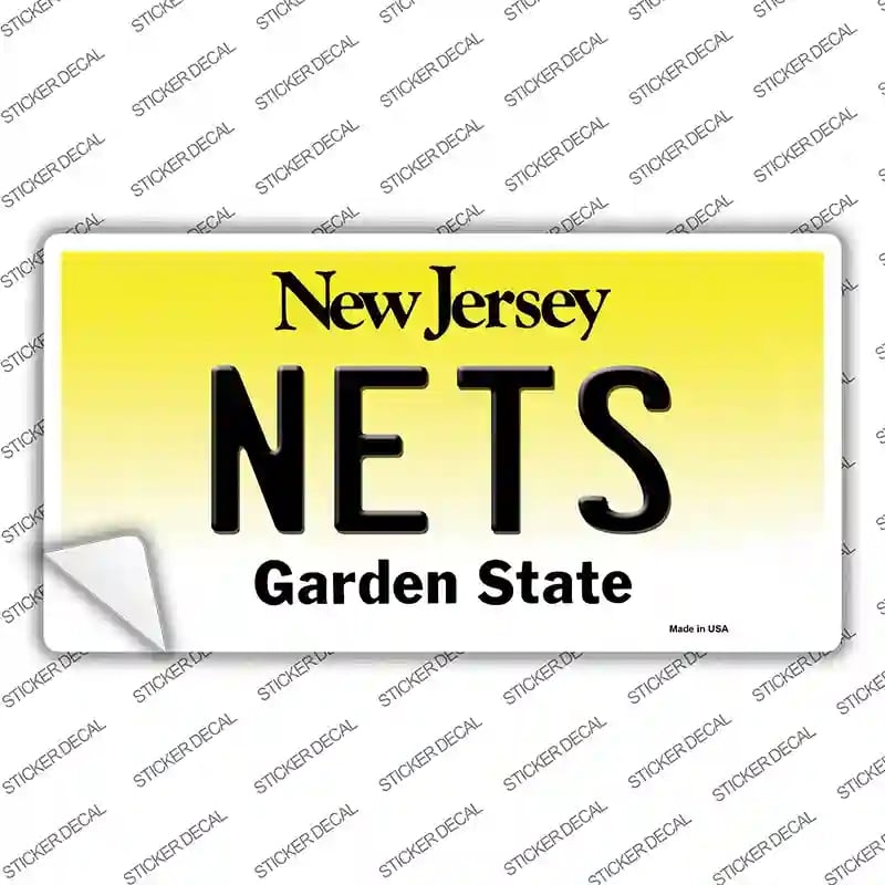 LP-2580s-S Nets   Jersey State Novelty Sticker Decal, Small