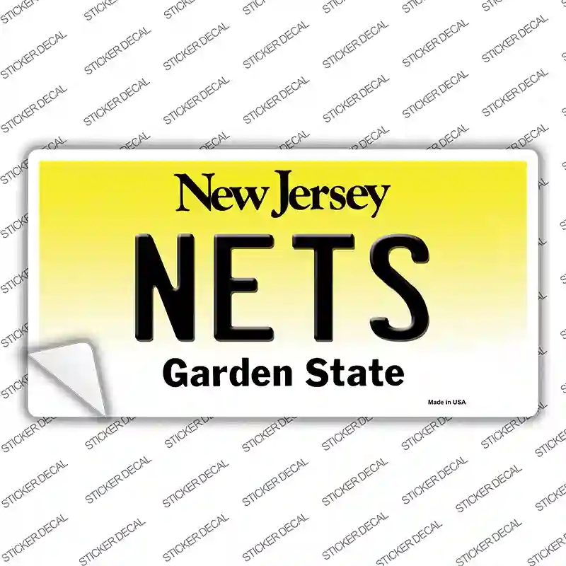 LP-2580s-XL Nets   Jersey State Novelty Sticker Decal, Extra Large
