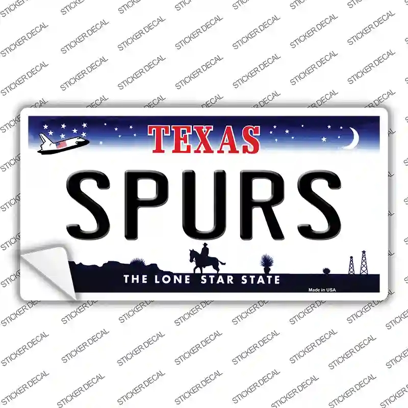 LP-2589s-S Spurs Texas State Novelty Sticker Decal, Small