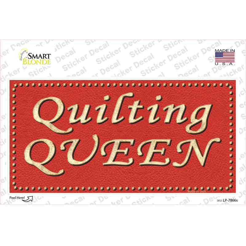 LP-7866s-M Quilting Queen Novelty Sticker Decal, Medium